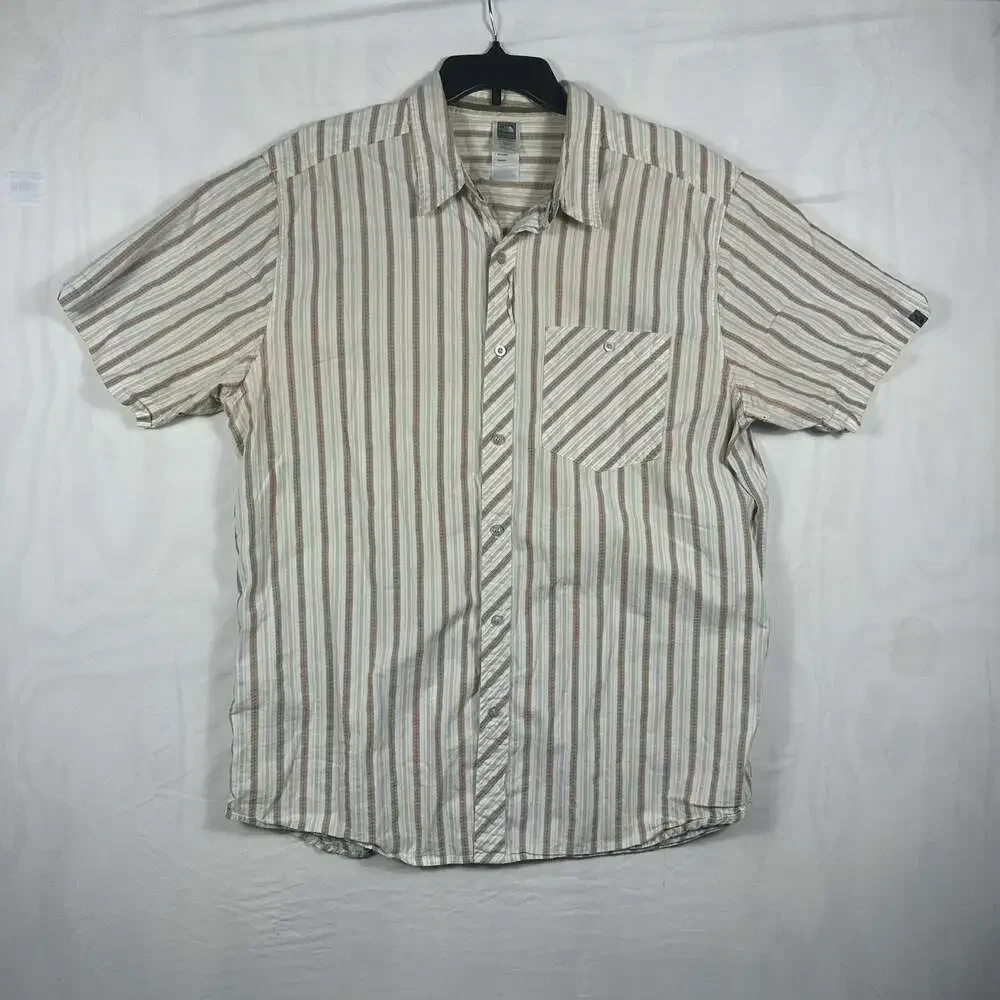 The North Face A5 Series Men's Short Sleeve Striped Button-Up Shirt